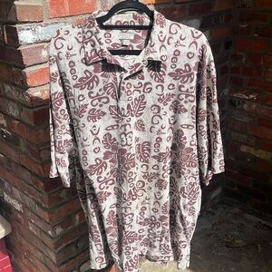 Bugle Boy Hawaiian Print Polo size XXL